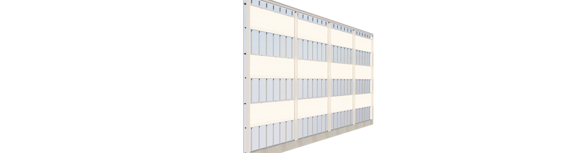 ValkGableVision | Roller gable screen system for Venlo greenhouses